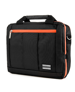 El Prado Laptop Messenger/ Backpack (Black/Orange) 13-14"