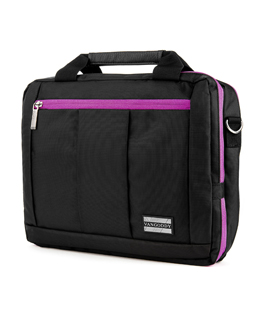 El Prado Laptop Messenger/ Backpack (Black/Purple) 13-14"